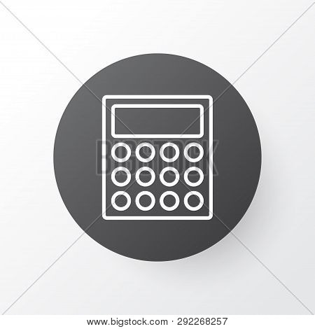 Microcomputer Icon Symbol. Premium Quality Isolated Calculator Element In Trendy Style.