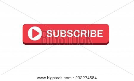 Subscribe Button Icon. Vector Illustration. On White Background