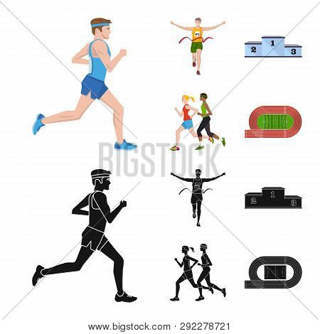 Isolated Object Of Sport  And Winner Icon. Collection Of Sport  And Fitness  Vector Icon For Stock.