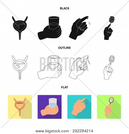 Isolated Object Of Diet And Treatment  Icon. Collection Of Diet And Medicine Stock Vector Illustrati