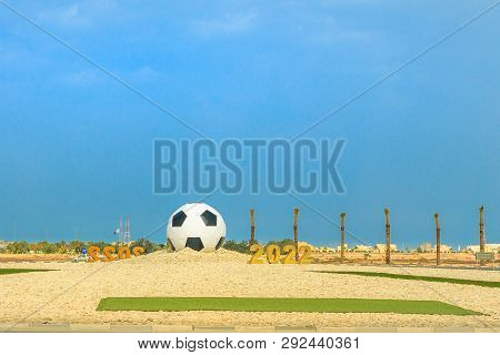 Al Shamal, Qatar - February 23, 2019: Al-shamal Stadium, One Of 12 Venues Used In 2022 Fifa World Cu