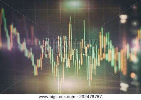 Candle Stick Graph Chart Of Stock Market Investment Trading. The Forex Graph Chart On The Digital Sc