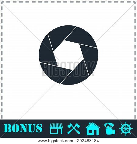 Diaphragm Icon Flat. Simple Vector Symbol And Bonus Icon