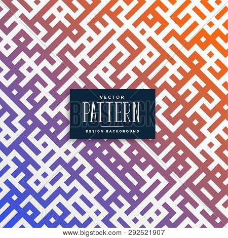 Abstract Fractal Truchet Pattern Background Vector Illustration