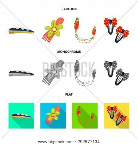 Vector Design Of Beauty And Fashion Logo. Set Of Beauty And Female Stock Vector Illustration.