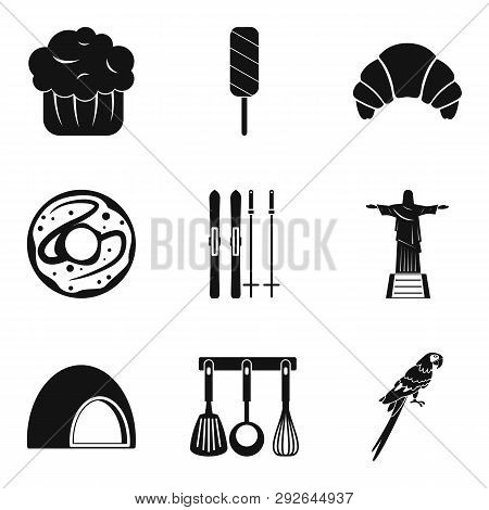Bakery Icon Set. Simple Set Of 9 Bakery Icons For Web Design Isolated On White Background