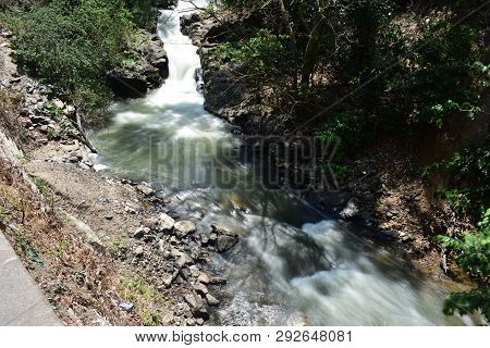Kumily Waterfalls On The Hilly Route Of Kumily To Thekkady