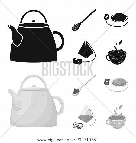 Vector Illustration Of Healthy And Floral  Sign. Set Of Healthy And Gradient Stock Vector Illustrati