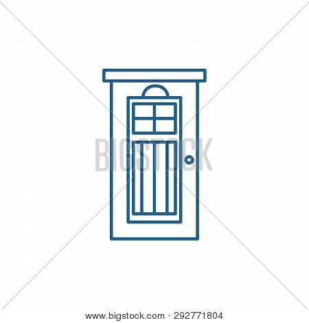 Interroom Door Line Icon Concept. Interroom Door Flat  Vector Symbol, Sign, Outline Illustration.