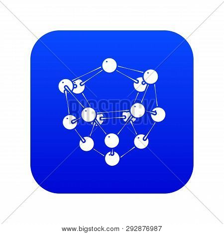 Glucose Icon Blue Vector Isolated On White Background