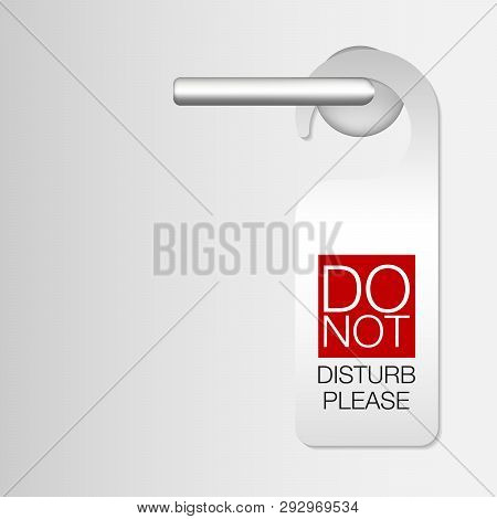 Realistic Door Hanger Mockup Vector Flat With Handle
