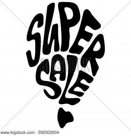 Black Friday Balloons Icon Set On White Isolated Backdrop. Big Sale For Invitation Or Gift Card, Not