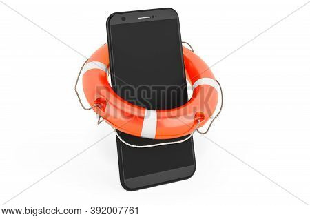 Service And Repair Of Smartphone Phone, 3d Rendering Isolated On White Background