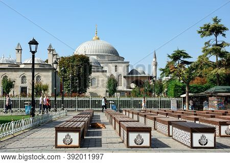 Istanbul, Turkey - October 05, 2020. View Of The Istanbul Sultanahmet Foundation, Sultanahmet Madras