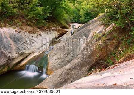 La Gavane Rock Formation In Apuseni, Beautiful Natural Waterfall