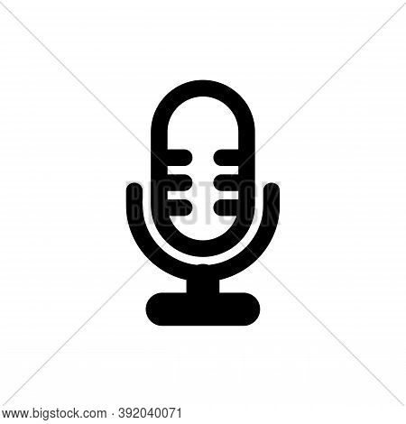 Microphone Icon Isolated On White Background From Ui Collection. Microphone Icon Trendy And Modern M