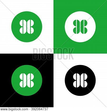 Initial Cc Clover Logo Design, Circle Shape Icon