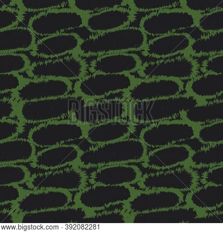 Green Brush Stroke Fur Seamless Pattern