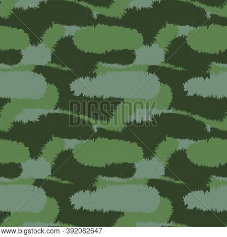Green Brush Stroke Fur Seamless Pattern