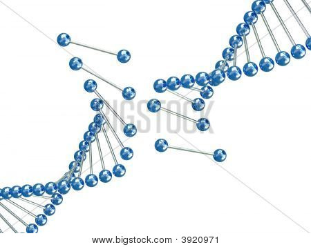 Jemný obraz 3D ilustrace zlomené Dna