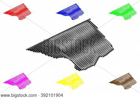 Christ Church (barbados, Parishes Of Barbados) Map Vector Illustration, Scribble Sketch Parish Of Ch