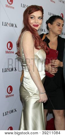 LOS ANGELES - NOV 20:  Lindsay Lohan arrives to the private dinner for the premiere of Lifetime's 'Liz & Dick'  at Beverly Hills Hotel on November 20, 2012 in Beverly Hills, CA