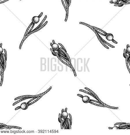 Seamless Pattern With Black And White Brunia Stock Illustration