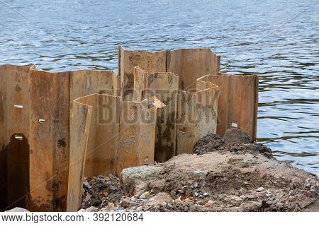 Larsen Sheet Piles For River Bank Strengthening