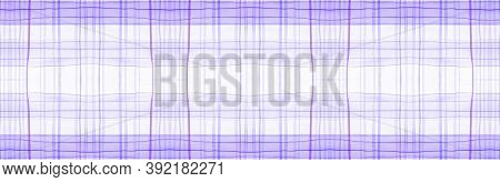 White Flannel Checks. Watercolour Plaid Texture. Fashion Textured Tablecloth. Seamless Flannel Check
