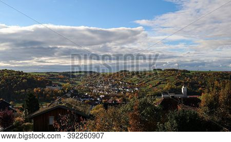 View Of The Town Of Niederstetten In Germany