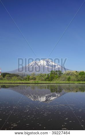 Mt.iwate And Pastoral Landscape
