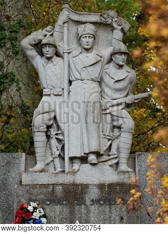 Monument To The Famous Legionaries.  24th Of October 2020. Hronov, Czechia. Town Hronov Has Dedicate