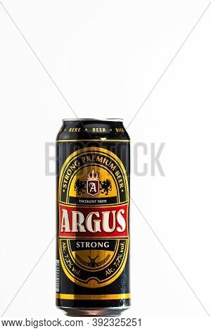 Argus Premium Lager Beer. Lild Supermarket Own Brand Beer. Studio Photo Shoot In Bucharest, Romania,