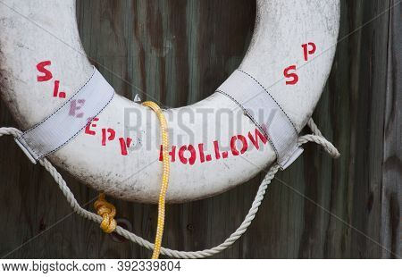 A Photo Of A Life Preserverci Rcular Floaing Device From Sleepy Hollow State Park In Michigan