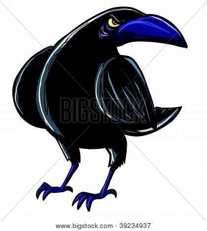 Cartoon Of Evil Black Crow
