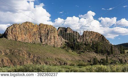Castle Rock Is Framed By The Castles Rock Formation Is Just Off Trout Creek Pass Outside Of Buena Vi