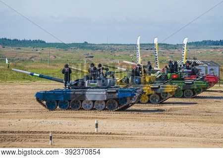 Alabino, Russia - August 25, 2020: The Crews Of The Countries Participating In The International Arm