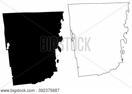 Clinton County, New York State (u.s. County, United States Of America, Usa, U.s., Us) Map Vector Ill