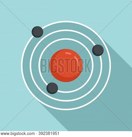 Atom Gravity Icon. Flat Illustration Of Atom Gravity Vector Icon For Web Design