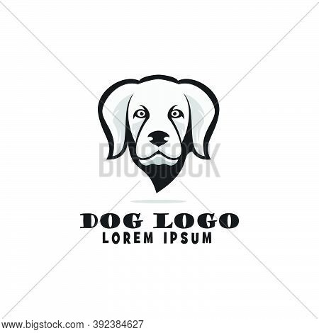 Head Dog Pupy Logo Design Vector Template