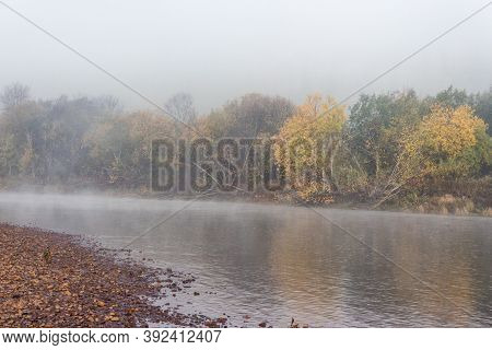 Foggy Autumn Morning On The Vilva River