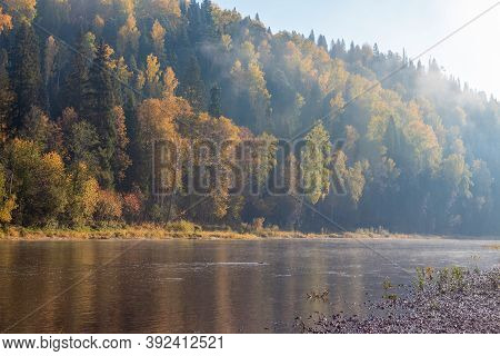 Foggy Autumn Morning On The Vilva River