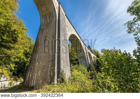 The Viaducts Of Morez In The Jura Mountains, France
