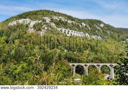 The Viaducts Of Morez In The Jura Mountains, France