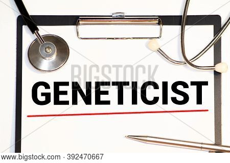 Word Geneticist On White Paper