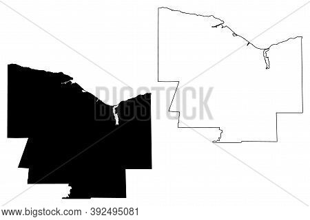 Monroe County, New York State (u.s. County, United States Of America, Usa, U.s., Us) Map Vector Illu