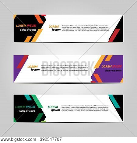 Banner Background Design Vector With Attractive And Simple Themes With Three Designs
