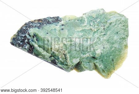 Macro Photography Of Sample Of Natural Mineral From Geological Collection - Raw Teisky Jade (hantigy