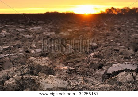 landwirtschaftliche FlÃ¤chen in der DÃ¤mmerung