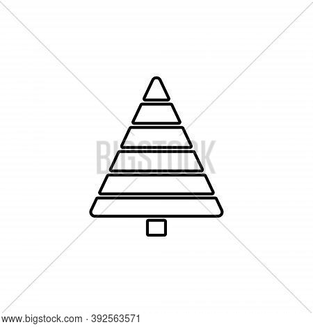 Christmas Tree Icon. Evergreen Conifer. Fir, Spruce Or Pine Symbol.